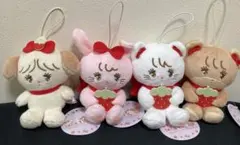 mikko いちごマスコットぬいぐるみ　　　　　　　　　４種セット