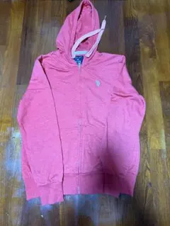 U.S. POLO ASSN. 赤 パーカー L （彼女着用品）