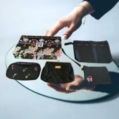 ブランドポ―チ/Patty Fhoo/フラットポーチ他まとめ売り5点/黒シリーズのサムネイル