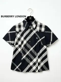 【極美品】BURBERRY バーバリーロンドン 半袖シャツ メガチェック15BR