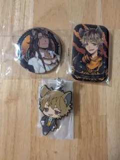 ツイステ サバナクロー ラギー レオナ 缶バッジ ラバスト