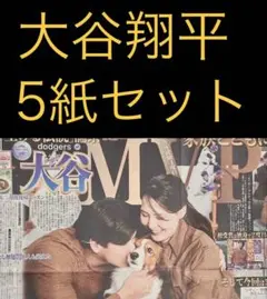 11/15 大谷翔平 MVP デコピン」 スポーツ新聞5紙セット