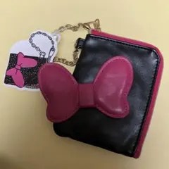 【新品】ミニーマウス Disney リボン付きパスケース コインケース