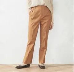 コムサイズム　麻混サイドベンツパンツ　ブラウン　11号　新品未使用