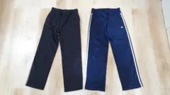 160　アディダス ジャージパンツ 　紺　黒 　レディースM　メンズS
