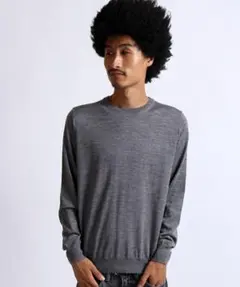 定価14300円 フリークスストア メリノウール16ゲージプルオーバーニット L