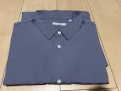 +J UNIQLO 長袖シャツ ブルー Lサイズ