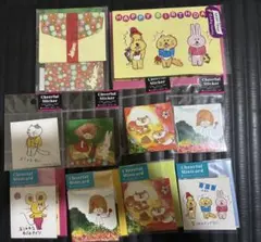 今井杏　くまいぬ　メッセージカード　ステッカー　ミニレター