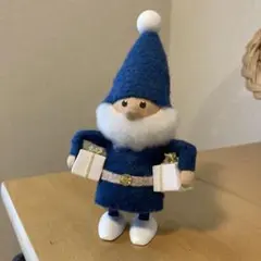 《希少》　ノルディカニッセ　プレゼントを持った青いサンタ