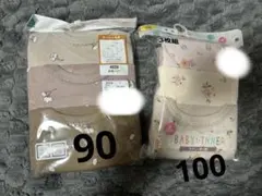 新品 女の子 長袖 肌着 ３枚組2セット 計６枚 花柄