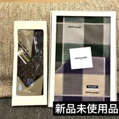 【新品未使用品】pierre cardin Mr.Junkoチェック柄ハンカチ