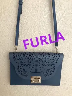 フルラ/斜め掛けok ショルダーバッグ　くすみブルー