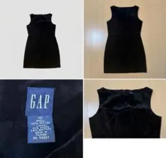 GAPオールドギャップ ベロア ノースリーブ ワンピース ドレス ブラック