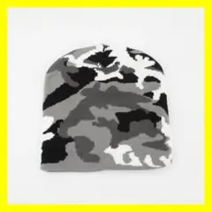 ビーニー y2k スケボー 帽子 キャップ ニット帽 グランジ 平成　迷彩