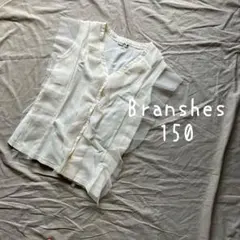 ブランシェス 150 トップス Tシャツ ノースリーブ フリル シアー