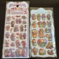 即日発送✨ラブブ　3D✖️ボンボンドロップ　シール２枚セット