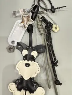 じゃらじゃらキーホルダー シュナウザー レザー