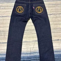 COCOLO ストレートデニムパンツ ダークブルー