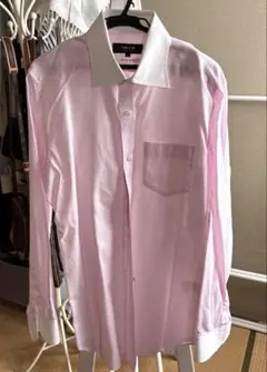 COMME CA ISM ピンク 長袖ワイシャツ
