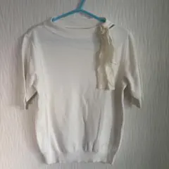 foxey カットソー　半袖 薄手ニット Tシャツ 38のサムネイル