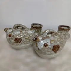 フグ型 徳利 2客セット 陶器製 酒器
