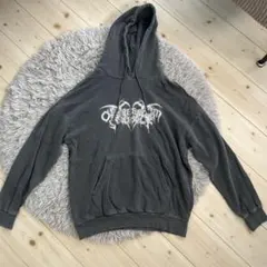 ヴィンテージ加工 ジップアップパーカー ブラック