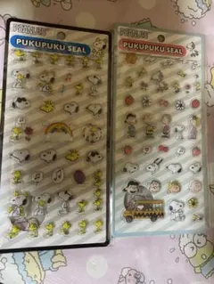 スヌーピー ぷくぷくシール 2シートセット