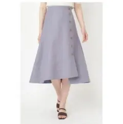 【美品】JILL STUART コロンイレヘムスカート パープル　サイズ2のサムネイル