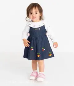 ミキハウスホットビスケッツ スカート&長袖　セットアップ