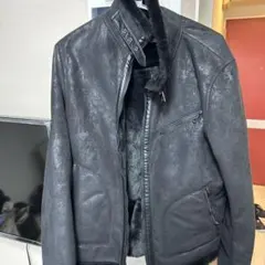 レザーライダースジャケット 黒