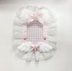 推し活トレカケース レースデコ 猫耳りぼんピンク