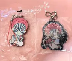 鬼滅の刃　猗窩座さん　ラバーストラップ&ぴたでふぉめセット♡