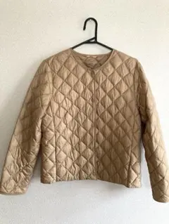 UNIQLO パフテックキルティングジャケット/ウォームパデッド L BEIGE
