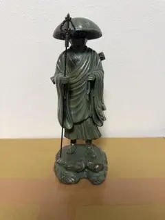 空海 弘法大師仏像 合金製 青銅色仕上 仏教美術 秀雲作 - メルカリ