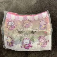 マツケン　キティ　クリアラメポーチ パープル