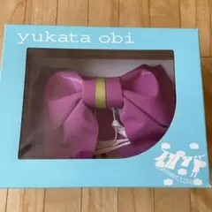 浴衣用 作り帯 パープル×グリーン リバーシブルのサムネイル