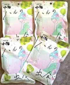 LOTTE 小梅✨ハルの出会い×４袋　　青梅と白ぶどう味の2色のキャンディ