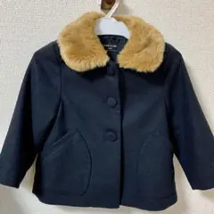 コムサイズム　ファーコート　濃紺　100cm
