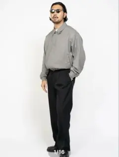 KAJA TWO TUCKS WIDE TROUSERS 3 黒のサムネイル