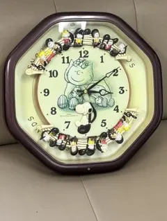 全曲・回転OK】スヌーピー からくり時計 4MH766 リズム時計 完動品