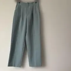 ライトブルー ハイウエストカジュアルパンツ
