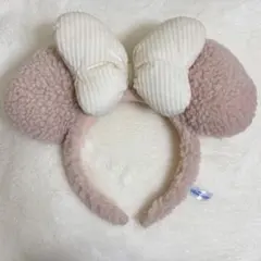 ディズニー カチューシャ 2025 冬 ボア ピンク