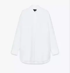 ZARA ZW COLLECTION オーバーサイズポプリンシャツ　ホワイト　M