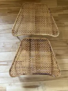 美品！ラタン製座椅子 アンティークブラウン 2脚セット - メルカリ