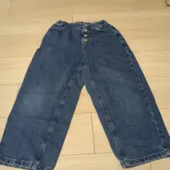 GU デニムブルー ワイドパンツ