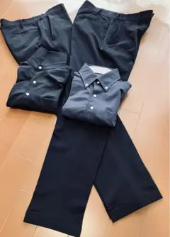 AOKIらくQパンツ 裾上げ済 & ビズポロエアクールシャツのセットのサムネイル