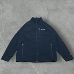 コロンビアOMNI-HEAT刺繍ロゴ ブラックジャケット ドローコード メンズL