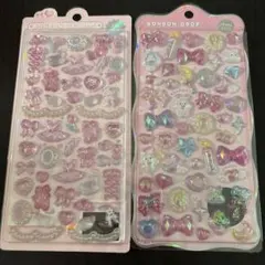 【正規品】ボンボンドロップシール　キラキラシール 2シートセット