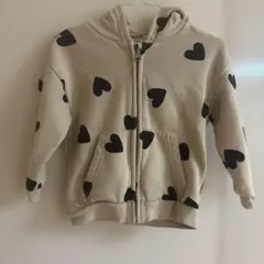 H&M ハート柄　パーカー　98/104 2-4y