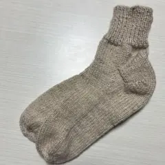 手編み靴下　110 ウール100%